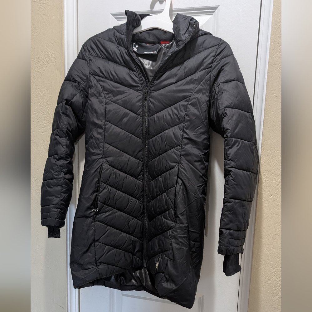 Women's Black Spyder Puffer Jacket